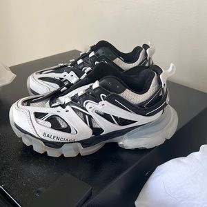 Authentic Balenciaga Track Clear-Sole Trainer Sneakers